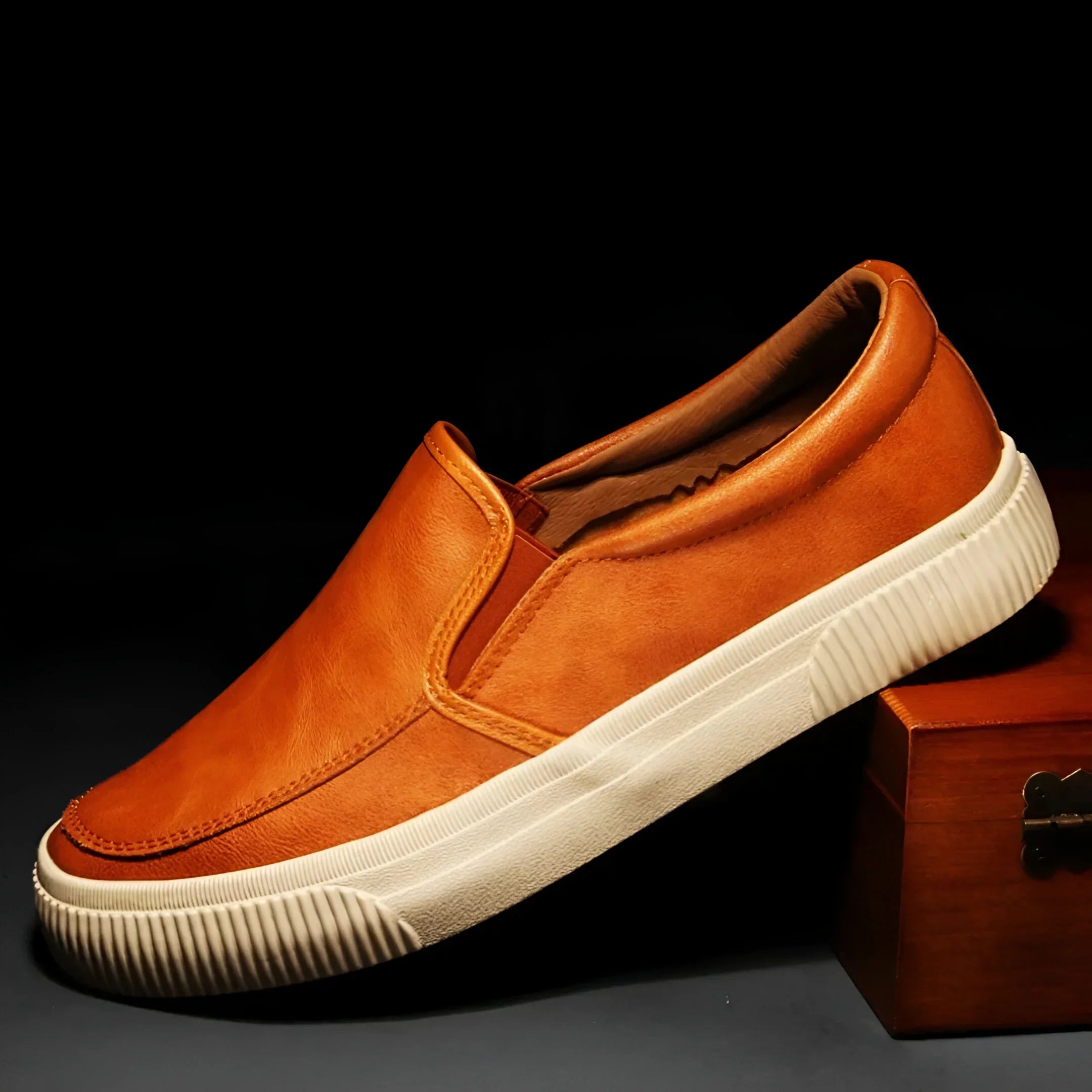 Alarico Handcrafted Leather Slip-Ons